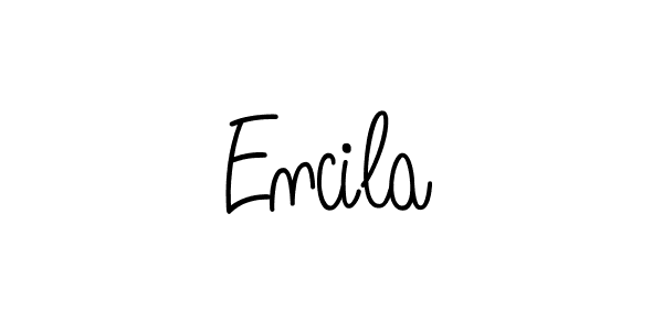 Design your own signature with our free online signature maker. With this signature software, you can create a handwritten (Angelique-Rose-font-FFP) signature for name Encila. Encila signature style 5 images and pictures png