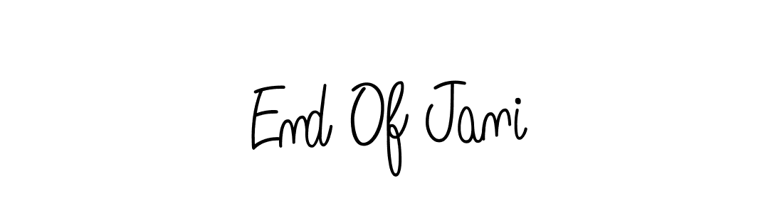 Create a beautiful signature design for name End Of Jani. With this signature (Angelique-Rose-font-FFP) fonts, you can make a handwritten signature for free. End Of Jani signature style 5 images and pictures png