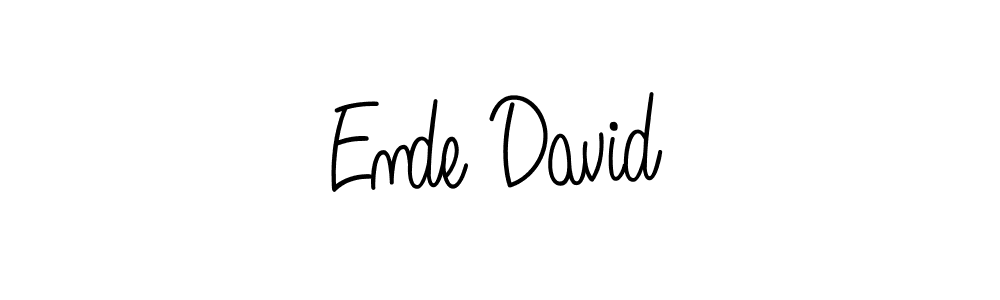 Design your own signature with our free online signature maker. With this signature software, you can create a handwritten (Angelique-Rose-font-FFP) signature for name Ende David. Ende David signature style 5 images and pictures png