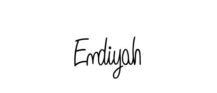 The best way (Angelique-Rose-font-FFP) to make a short signature is to pick only two or three words in your name. The name Endiyah include a total of six letters. For converting this name. Endiyah signature style 5 images and pictures png