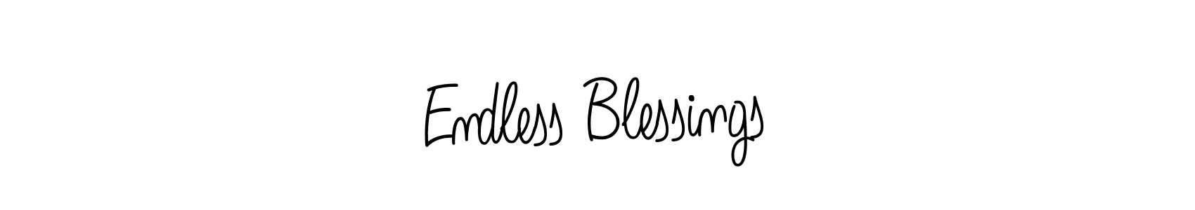 Make a beautiful signature design for name Endless Blessings. With this signature (Angelique-Rose-font-FFP) style, you can create a handwritten signature for free. Endless Blessings signature style 5 images and pictures png