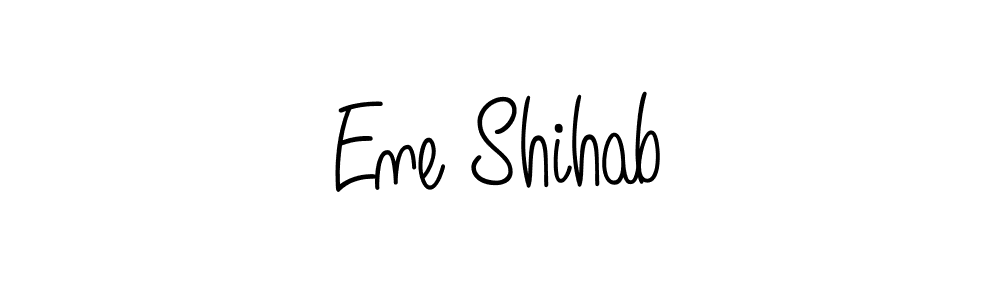 How to make Ene Shihab name signature. Use Angelique-Rose-font-FFP style for creating short signs online. This is the latest handwritten sign. Ene Shihab signature style 5 images and pictures png