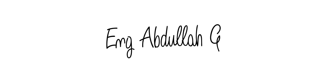 Eng Abdullah G stylish signature style. Best Handwritten Sign (Angelique-Rose-font-FFP) for my name. Handwritten Signature Collection Ideas for my name Eng Abdullah G. Eng Abdullah G signature style 5 images and pictures png