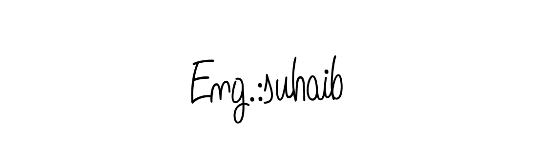 Design your own signature with our free online signature maker. With this signature software, you can create a handwritten (Angelique-Rose-font-FFP) signature for name Eng.:suhaib. Eng.:suhaib signature style 5 images and pictures png