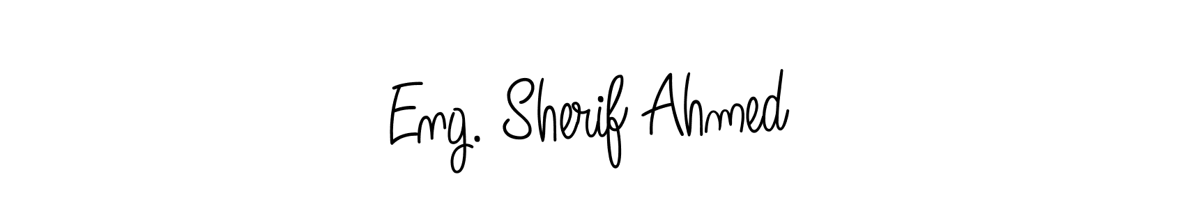 The best way (Angelique-Rose-font-FFP) to make a short signature is to pick only two or three words in your name. The name Eng. Sherif Ahmed include a total of six letters. For converting this name. Eng. Sherif Ahmed signature style 5 images and pictures png