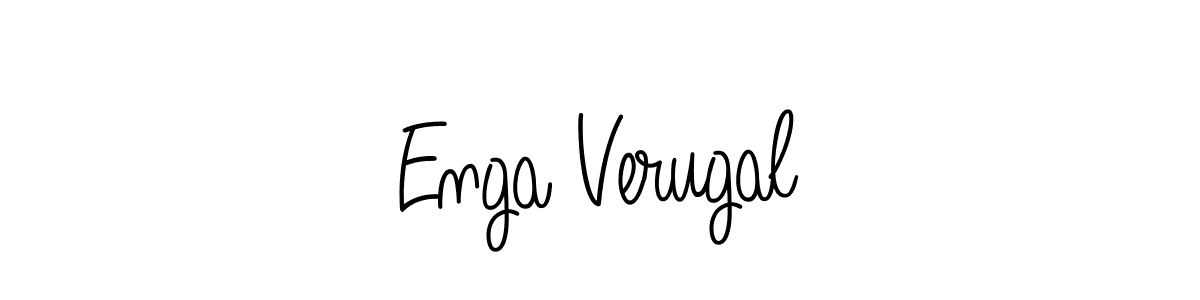 Use a signature maker to create a handwritten signature online. With this signature software, you can design (Angelique-Rose-font-FFP) your own signature for name Enga Verugal. Enga Verugal signature style 5 images and pictures png