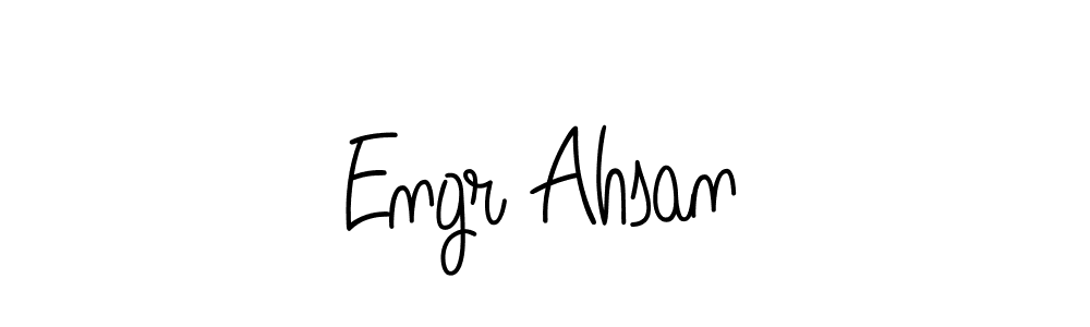 You should practise on your own different ways (Angelique-Rose-font-FFP) to write your name (Engr Ahsan) in signature. don't let someone else do it for you. Engr Ahsan signature style 5 images and pictures png