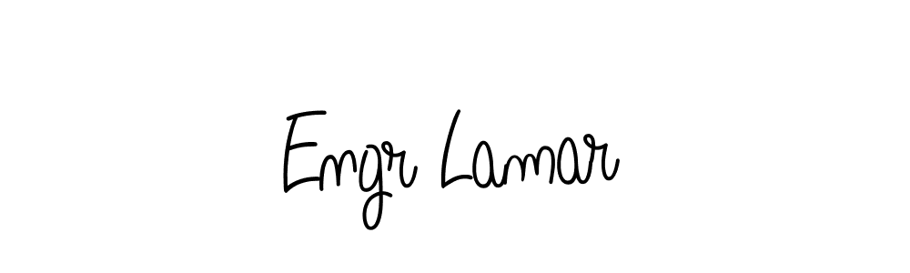 Create a beautiful signature design for name Engr Lamar. With this signature (Angelique-Rose-font-FFP) fonts, you can make a handwritten signature for free. Engr Lamar signature style 5 images and pictures png