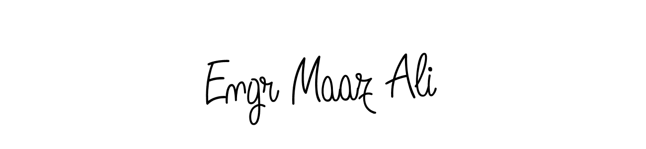 Create a beautiful signature design for name Engr Maaz Ali. With this signature (Angelique-Rose-font-FFP) fonts, you can make a handwritten signature for free. Engr Maaz Ali signature style 5 images and pictures png