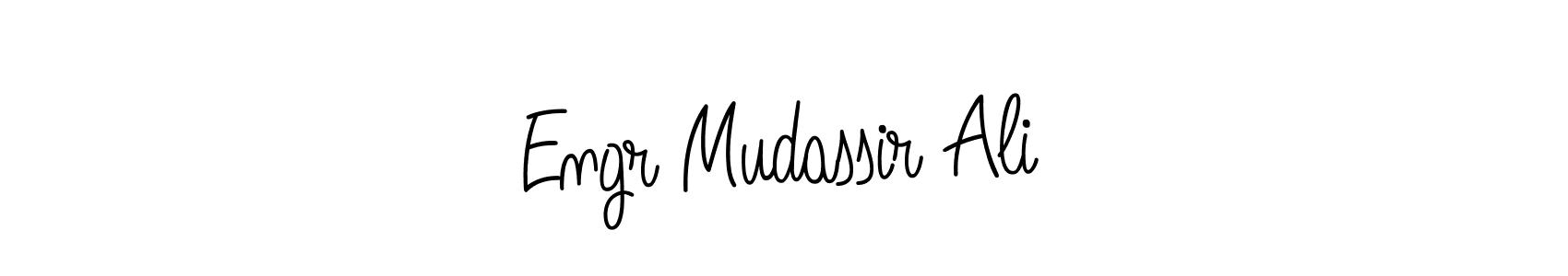 Also we have Engr Mudassir Ali name is the best signature style. Create professional handwritten signature collection using Angelique-Rose-font-FFP autograph style. Engr Mudassir Ali signature style 5 images and pictures png