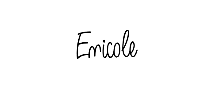 How to make Enicole name signature. Use Angelique-Rose-font-FFP style for creating short signs online. This is the latest handwritten sign. Enicole signature style 5 images and pictures png
