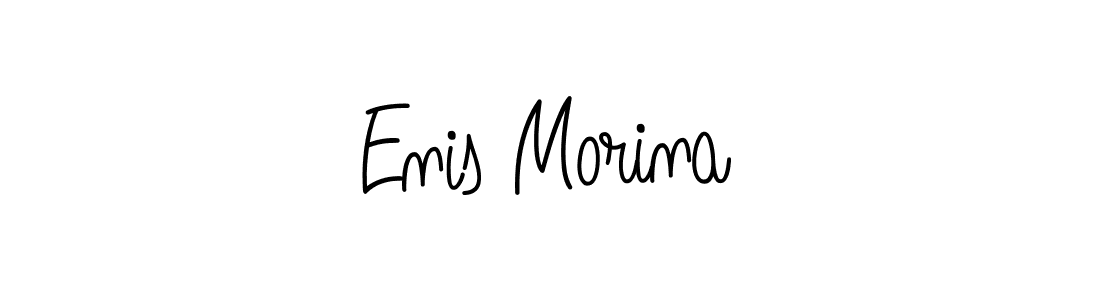 The best way (Angelique-Rose-font-FFP) to make a short signature is to pick only two or three words in your name. The name Enis Morina include a total of six letters. For converting this name. Enis Morina signature style 5 images and pictures png