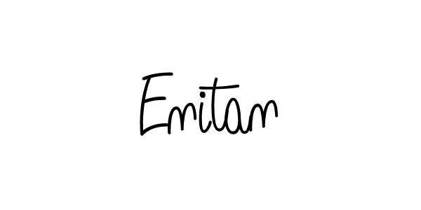 Enitan stylish signature style. Best Handwritten Sign (Angelique-Rose-font-FFP) for my name. Handwritten Signature Collection Ideas for my name Enitan. Enitan signature style 5 images and pictures png