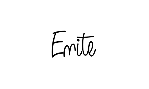 Design your own signature with our free online signature maker. With this signature software, you can create a handwritten (Angelique-Rose-font-FFP) signature for name Enite. Enite signature style 5 images and pictures png