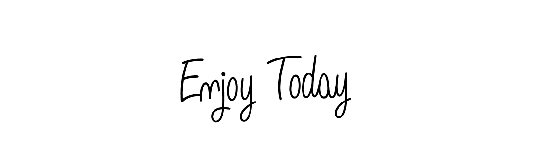 You should practise on your own different ways (Angelique-Rose-font-FFP) to write your name (Enjoy Today) in signature. don't let someone else do it for you. Enjoy Today signature style 5 images and pictures png