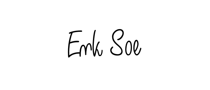 if you are searching for the best signature style for your name Enk Soe. so please give up your signature search. here we have designed multiple signature styles  using Angelique-Rose-font-FFP. Enk Soe signature style 5 images and pictures png