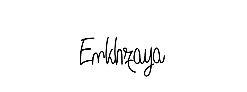 How to make Enkhzaya name signature. Use Angelique-Rose-font-FFP style for creating short signs online. This is the latest handwritten sign. Enkhzaya signature style 5 images and pictures png