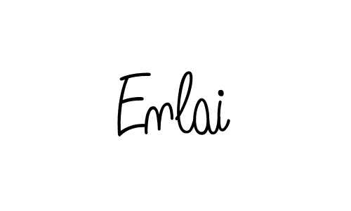 Use a signature maker to create a handwritten signature online. With this signature software, you can design (Angelique-Rose-font-FFP) your own signature for name Enlai. Enlai signature style 5 images and pictures png