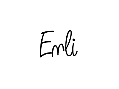The best way (Angelique-Rose-font-FFP) to make a short signature is to pick only two or three words in your name. The name Enli include a total of six letters. For converting this name. Enli signature style 5 images and pictures png