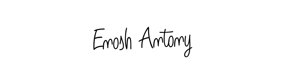 Angelique-Rose-font-FFP is a professional signature style that is perfect for those who want to add a touch of class to their signature. It is also a great choice for those who want to make their signature more unique. Get Enosh Antony name to fancy signature for free. Enosh Antony signature style 5 images and pictures png