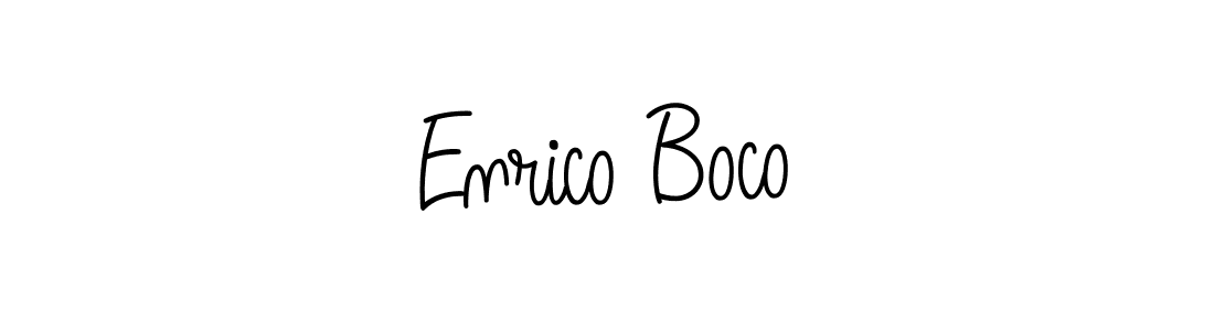 Angelique-Rose-font-FFP is a professional signature style that is perfect for those who want to add a touch of class to their signature. It is also a great choice for those who want to make their signature more unique. Get Enrico Boco name to fancy signature for free. Enrico Boco signature style 5 images and pictures png