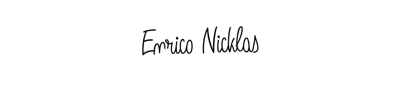 How to make Enrico Nicklas signature? Angelique-Rose-font-FFP is a professional autograph style. Create handwritten signature for Enrico Nicklas name. Enrico Nicklas signature style 5 images and pictures png