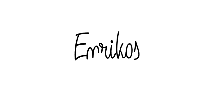 Enrikos stylish signature style. Best Handwritten Sign (Angelique-Rose-font-FFP) for my name. Handwritten Signature Collection Ideas for my name Enrikos. Enrikos signature style 5 images and pictures png
