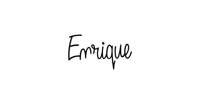 You should practise on your own different ways (Angelique-Rose-font-FFP) to write your name (Enrique) in signature. don't let someone else do it for you. Enrique signature style 5 images and pictures png