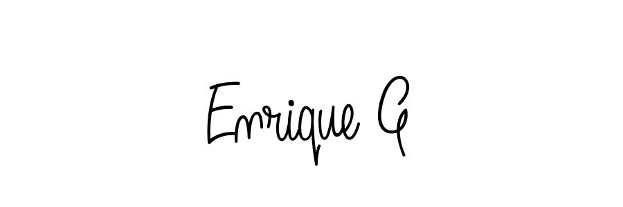 Design your own signature with our free online signature maker. With this signature software, you can create a handwritten (Angelique-Rose-font-FFP) signature for name Enrique G. Enrique G signature style 5 images and pictures png
