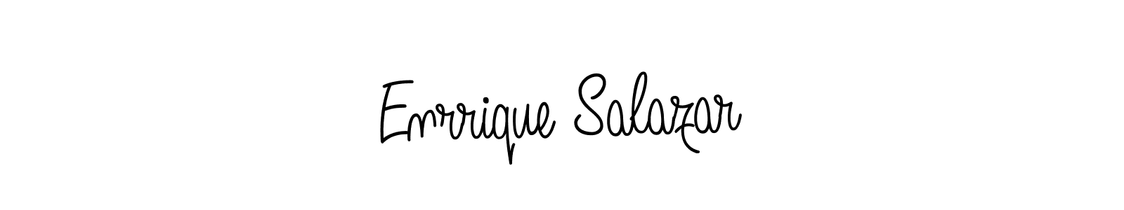 Make a beautiful signature design for name Enrrique Salazar. With this signature (Angelique-Rose-font-FFP) style, you can create a handwritten signature for free. Enrrique Salazar signature style 5 images and pictures png