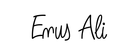 Create your official email sign-off with Enus Ali name in Angelique-Rose-font-FFP style. Crisp, clean, and perfectly legible across all screens. Enus Ali signature style 5 images and pictures png