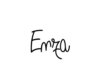 Enza stylish signature style. Best Handwritten Sign (Angelique-Rose-font-FFP) for my name. Handwritten Signature Collection Ideas for my name Enza. Enza signature style 5 images and pictures png