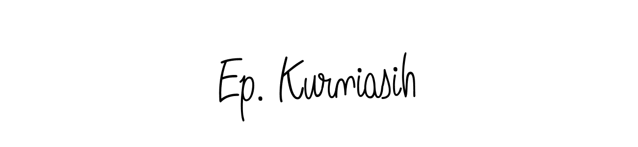 Use a signature maker to create a handwritten signature online. With this signature software, you can design (Angelique-Rose-font-FFP) your own signature for name Ep. Kurniasih. Ep. Kurniasih signature style 5 images and pictures png