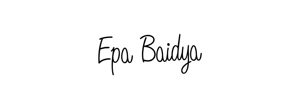 It looks lik you need a new signature style for name Epa Baidya. Design unique handwritten (Angelique-Rose-font-FFP) signature with our free signature maker in just a few clicks. Epa Baidya signature style 5 images and pictures png