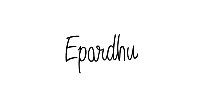 Use a signature maker to create a handwritten signature online. With this signature software, you can design (Angelique-Rose-font-FFP) your own signature for name Epardhu. Epardhu signature style 5 images and pictures png