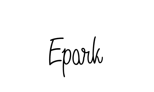 You should practise on your own different ways (Angelique-Rose-font-FFP) to write your name (Epark) in signature. don't let someone else do it for you. Epark signature style 5 images and pictures png