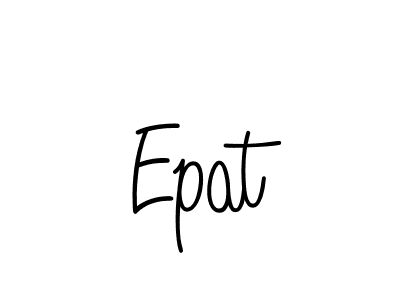 Use a signature maker to create a handwritten signature online. With this signature software, you can design (Angelique-Rose-font-FFP) your own signature for name Epat. Epat signature style 5 images and pictures png
