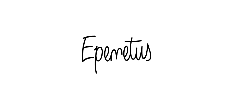 How to make Epenetus name signature. Use Angelique-Rose-font-FFP style for creating short signs online. This is the latest handwritten sign. Epenetus signature style 5 images and pictures png