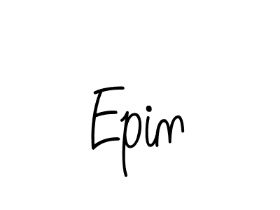 Make a beautiful signature design for name Epin. With this signature (Angelique-Rose-font-FFP) style, you can create a handwritten signature for free. Epin signature style 5 images and pictures png