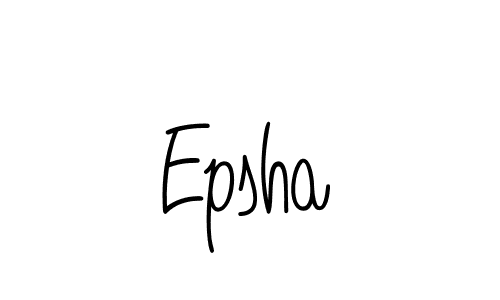 How to make Epsha name signature. Use Angelique-Rose-font-FFP style for creating short signs online. This is the latest handwritten sign. Epsha signature style 5 images and pictures png