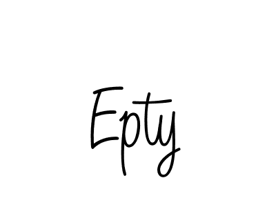 How to make Epty name signature. Use Angelique-Rose-font-FFP style for creating short signs online. This is the latest handwritten sign. Epty signature style 5 images and pictures png