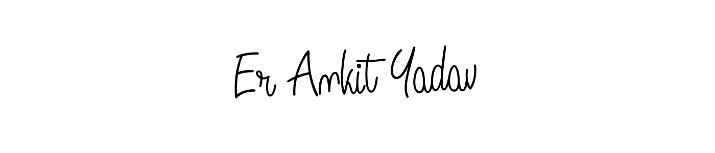 Also we have Er Ankit Yadav name is the best signature style. Create professional handwritten signature collection using Angelique-Rose-font-FFP autograph style. Er Ankit Yadav signature style 5 images and pictures png