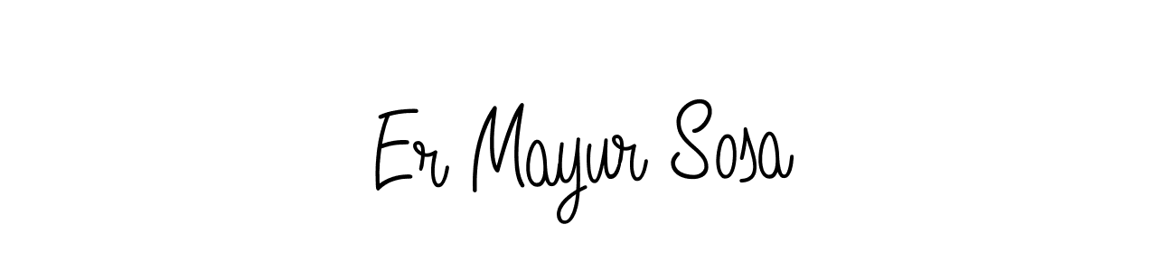 Create a beautiful signature design for name Er Mayur Sosa. With this signature (Angelique-Rose-font-FFP) fonts, you can make a handwritten signature for free. Er Mayur Sosa signature style 5 images and pictures png