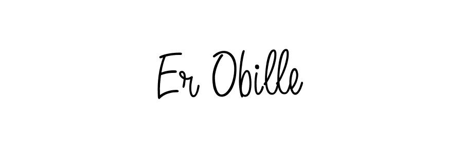 The best way (Angelique-Rose-font-FFP) to make a short signature is to pick only two or three words in your name. The name Er Obille include a total of six letters. For converting this name. Er Obille signature style 5 images and pictures png