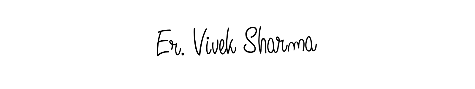 How to make Er. Vivek Sharma name signature. Use Angelique-Rose-font-FFP style for creating short signs online. This is the latest handwritten sign. Er. Vivek Sharma signature style 5 images and pictures png