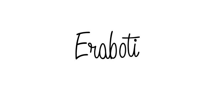 How to make Eraboti name signature. Use Angelique-Rose-font-FFP style for creating short signs online. This is the latest handwritten sign. Eraboti signature style 5 images and pictures png