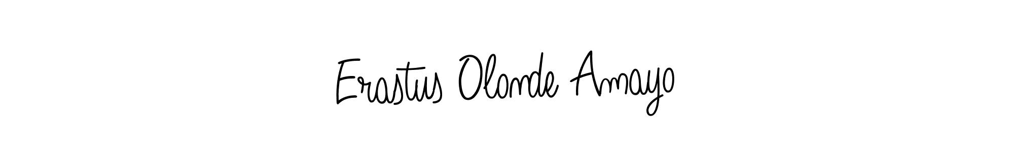 The best way (Angelique-Rose-font-FFP) to make a short signature is to pick only two or three words in your name. The name Erastus Olonde Amayo include a total of six letters. For converting this name. Erastus Olonde Amayo signature style 5 images and pictures png