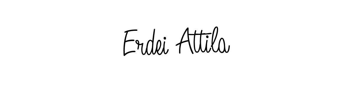 Design your own signature with our free online signature maker. With this signature software, you can create a handwritten (Angelique-Rose-font-FFP) signature for name Erdei Attila. Erdei Attila signature style 5 images and pictures png