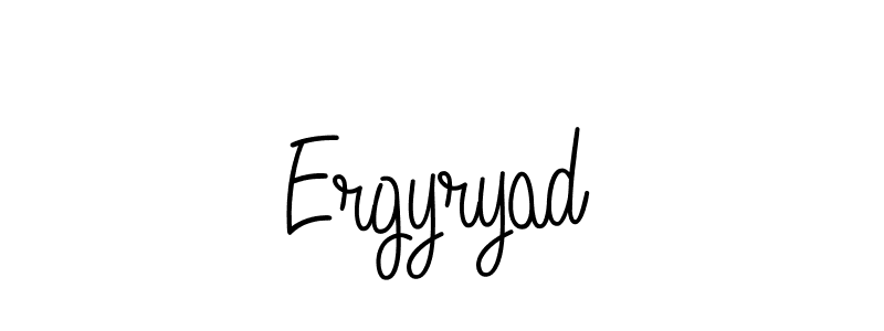 Make a beautiful signature design for name Ergyryad. With this signature (Angelique-Rose-font-FFP) style, you can create a handwritten signature for free. Ergyryad signature style 5 images and pictures png