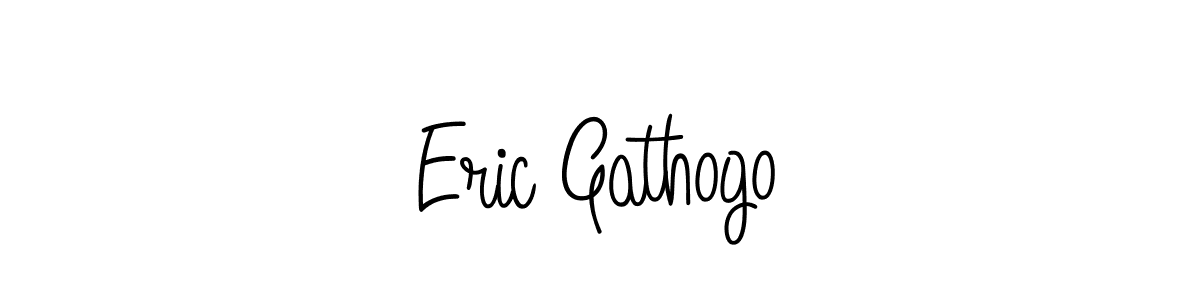 How to make Eric Gathogo name signature. Use Angelique-Rose-font-FFP style for creating short signs online. This is the latest handwritten sign. Eric Gathogo signature style 5 images and pictures png